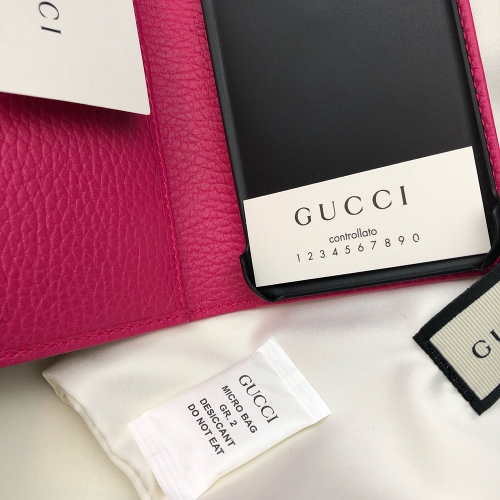 Gucci GG Marmont bifold Wallet Case iPhone 7/8 Case with interior card - Picture 8 of 15